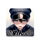 イケメン警備員のあいさつスタンプ（個別スタンプ：18）