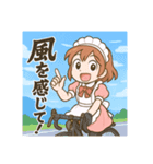 ロードバイクに乗るメイドさんスタンプ（個別スタンプ：12）