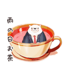 しろくま先輩社員の梅雨（個別スタンプ：37）
