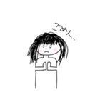 手描きゆるゆる女の子スタンプ（個別スタンプ：11）