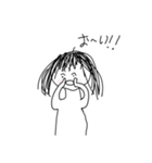 手描きゆるゆる女の子スタンプ（個別スタンプ：12）