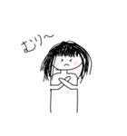 手描きゆるゆる女の子スタンプ（個別スタンプ：20）