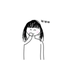 手描きゆるゆる女の子スタンプ（個別スタンプ：25）