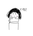 手描きゆるゆる女の子スタンプ（個別スタンプ：26）