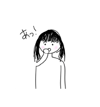 手描きゆるゆる女の子スタンプ（個別スタンプ：27）