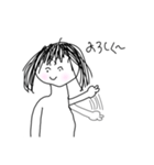 手描きゆるゆる女の子スタンプ（個別スタンプ：32）