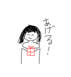 手描きゆるゆる女の子スタンプ（個別スタンプ：33）