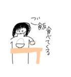 手描きゆるゆる女の子スタンプ（個別スタンプ：40）