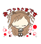 ルーズgirl❤︎日常/gray✖︎red（個別スタンプ：1）