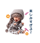 カップルで使える❤️常に叫ぶ子 女の子ver.（個別スタンプ：8）