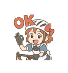 ロードバイクに乗るメイドさん2（個別スタンプ：1）