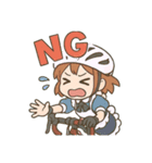 ロードバイクに乗るメイドさん2（個別スタンプ：2）