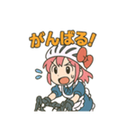 ロードバイクに乗るメイドさん2（個別スタンプ：4）