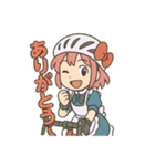 ロードバイクに乗るメイドさん2（個別スタンプ：5）