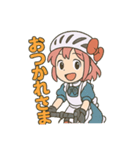 ロードバイクに乗るメイドさん2（個別スタンプ：6）