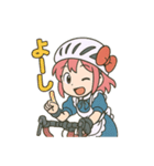 ロードバイクに乗るメイドさん2（個別スタンプ：8）