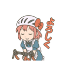 ロードバイクに乗るメイドさん2（個別スタンプ：13）