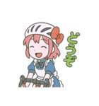 ロードバイクに乗るメイドさん2（個別スタンプ：15）
