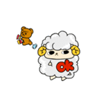 くまちゃんとひつじくん〜日常会話〜（個別スタンプ：4）