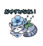 ネモフィラにゃん①,（個別スタンプ：5）