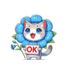 ネモフィラにゃん①,（個別スタンプ：39）
