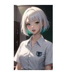 おとなしい女の子の写真（個別スタンプ：3）