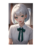 おとなしい女の子の写真（個別スタンプ：4）