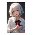 おとなしい女の子の写真（個別スタンプ：5）