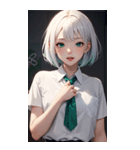 おとなしい女の子の写真（個別スタンプ：6）