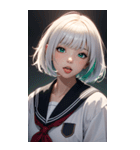 おとなしい女の子の写真（個別スタンプ：9）