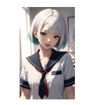 おとなしい女の子の写真（個別スタンプ：11）