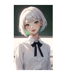 おとなしい女の子の写真（個別スタンプ：13）