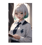 おとなしい女の子の写真（個別スタンプ：14）