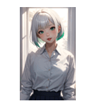 おとなしい女の子の写真（個別スタンプ：17）