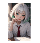 おとなしい女の子の写真（個別スタンプ：19）