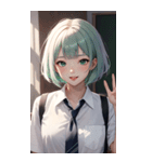 おとなしい女の子の写真（個別スタンプ：22）