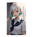 おとなしい女の子の写真（個別スタンプ：23）