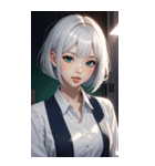 おとなしい女の子の写真（個別スタンプ：24）