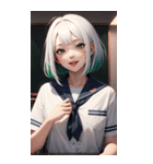 おとなしい女の子の写真（個別スタンプ：25）