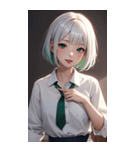 おとなしい女の子の写真（個別スタンプ：27）