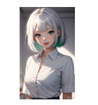 おとなしい女の子の写真（個別スタンプ：30）