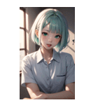 おとなしい女の子の写真（個別スタンプ：31）