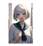おとなしい女の子の写真（個別スタンプ：33）
