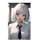 おとなしい女の子の写真（個別スタンプ：34）
