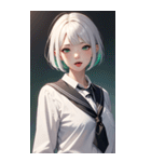 おとなしい女の子の写真（個別スタンプ：36）