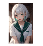 おとなしい女の子の写真（個別スタンプ：37）