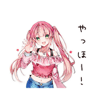 自信満々のポジティブ女子（個別スタンプ：2）