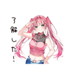 自信満々のポジティブ女子（個別スタンプ：23）
