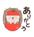 ハリネズミ✖️トマトのにっこりスタンプ（個別スタンプ：1）