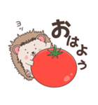 ハリネズミ✖️トマトのにっこりスタンプ（個別スタンプ：2）